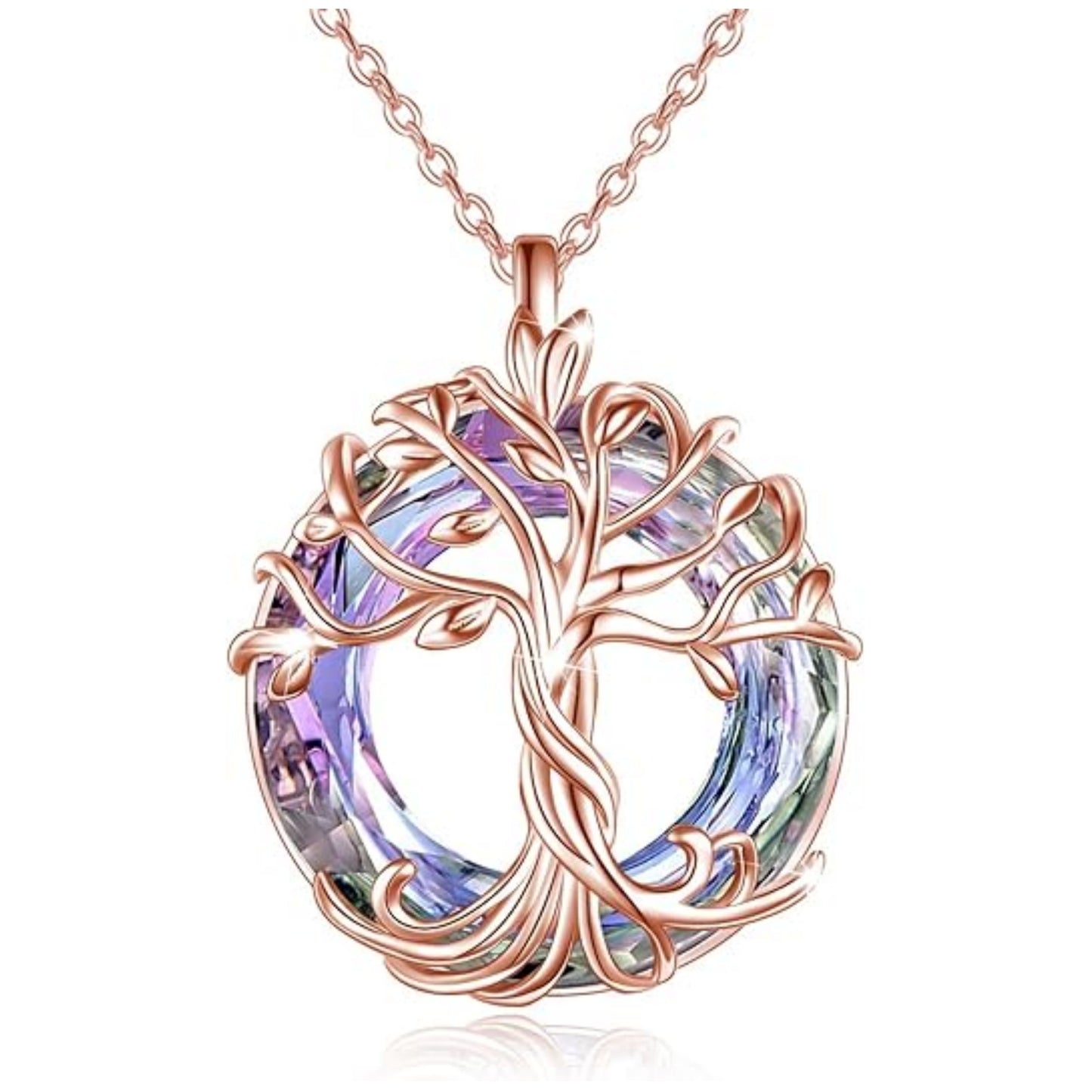 Tree of Life Crystal Pendant Necklace