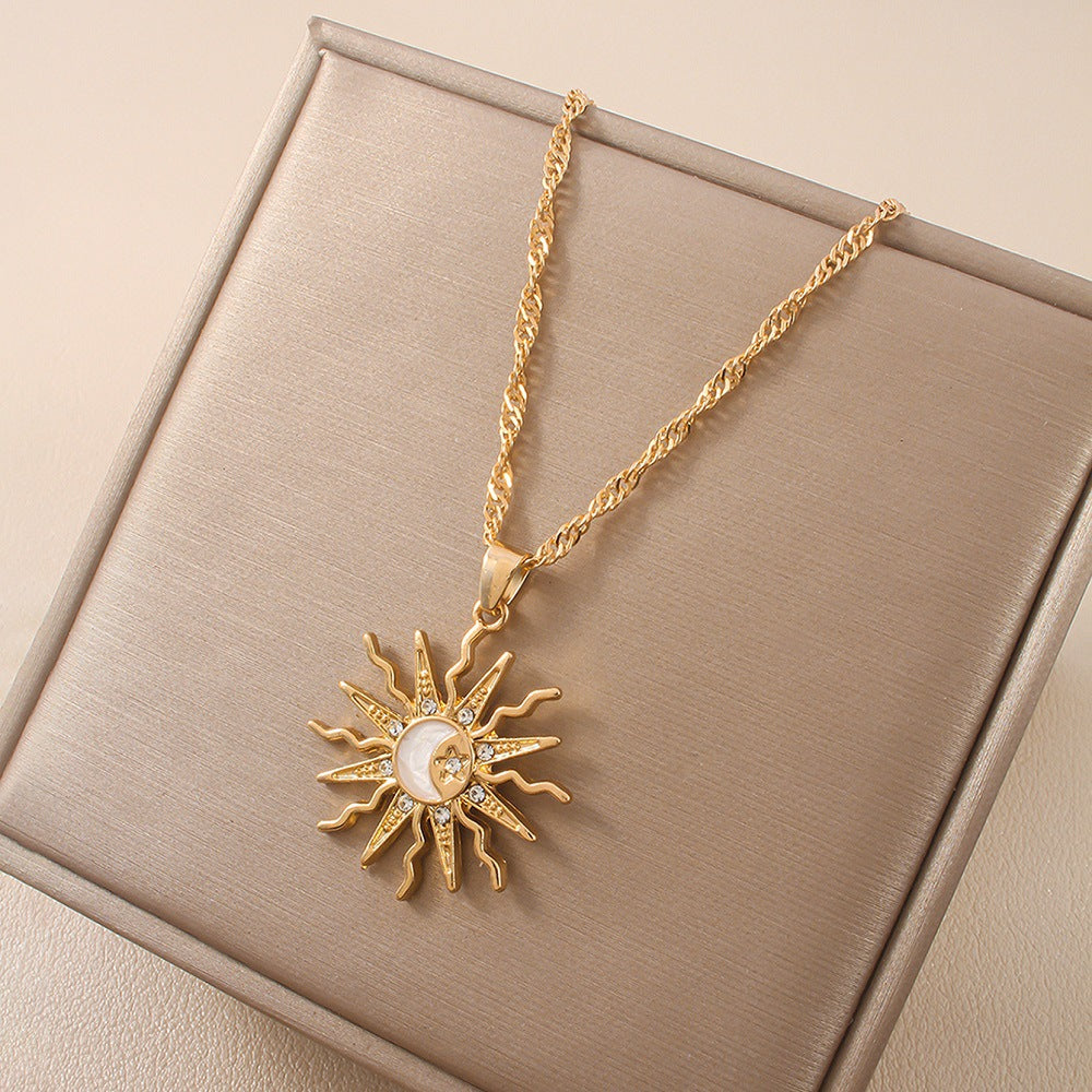 Sun pendant necklace