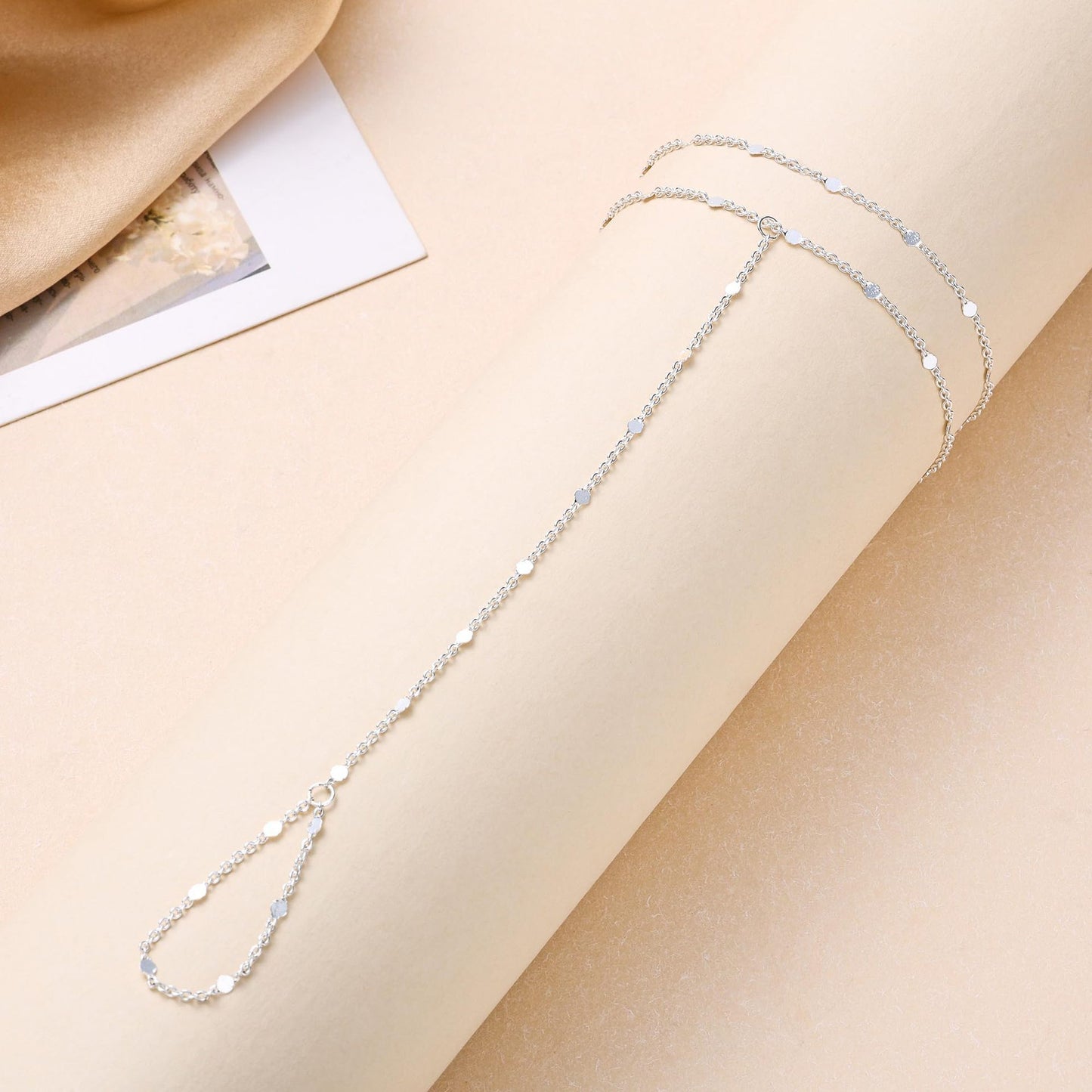 Simple chain finger bracelet
