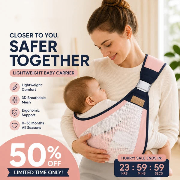 4-in-1 Breathable Baby Carrier – 0-36 Months, Front/Back/Facing In/Out – Hands-Free Comfort for Parent & Baby! ✨