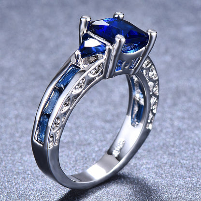 Colored zircon ring