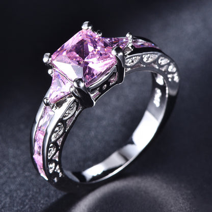 Colored zircon ring