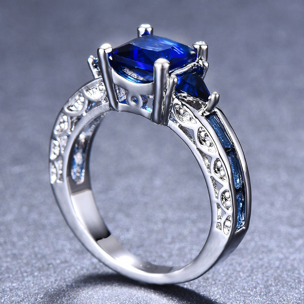 Colored zircon ring
