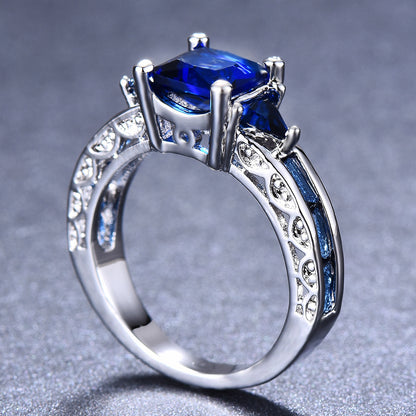 Colored zircon ring