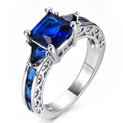 Colored zircon ring
