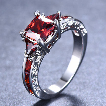 Colored zircon ring