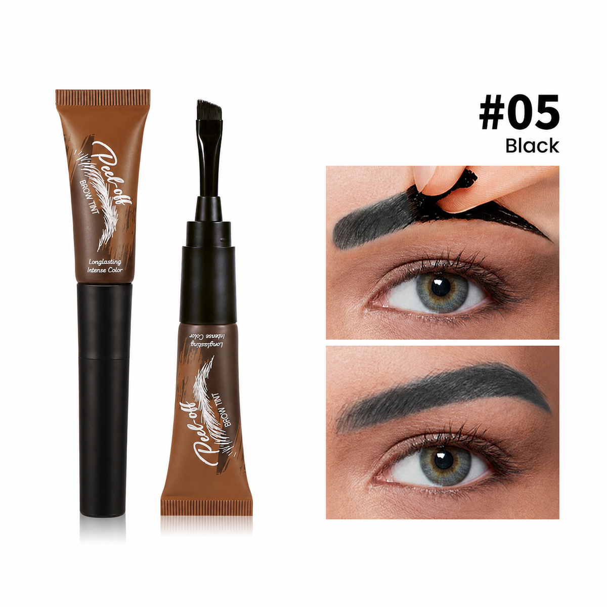 🎨Waterproof Brow Tint – Peel‑off, easy apply. Covers greys, shapes perfectly.🌟