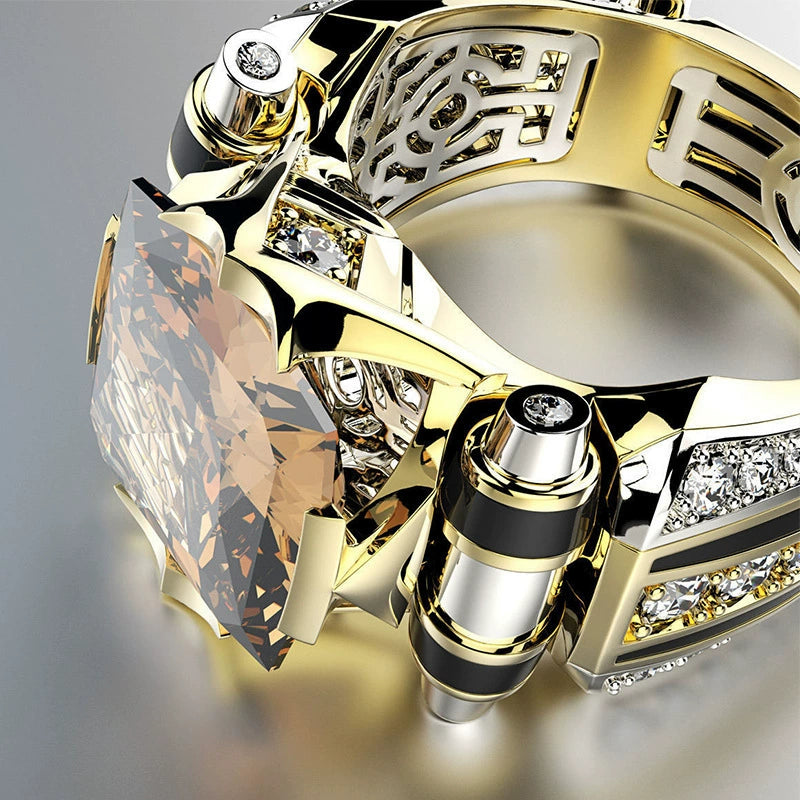 Zircon bicolor ring