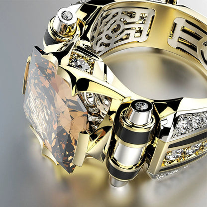 Zircon bicolor ring