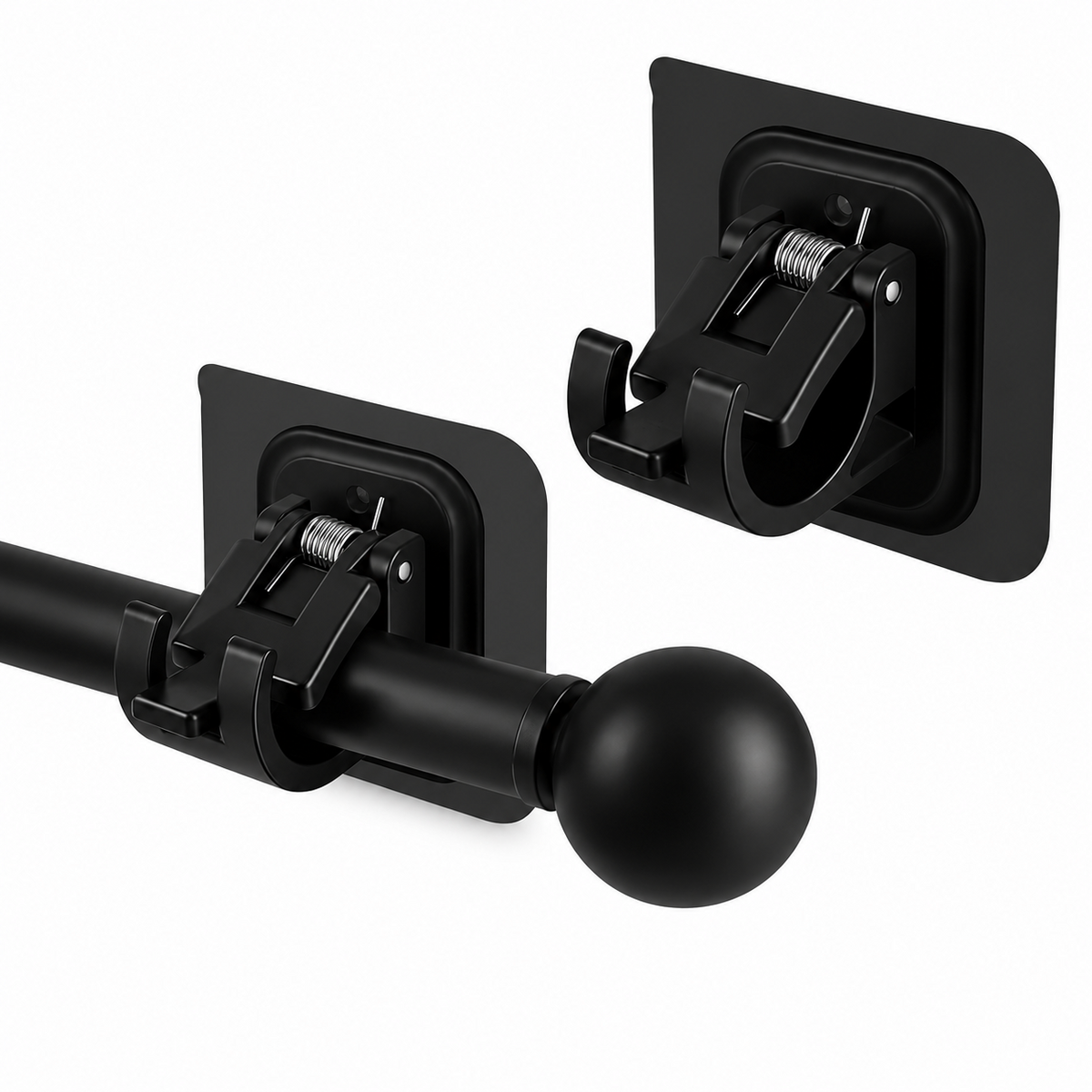 🏠EasyMount No-Drill Curtain Rod Brackets