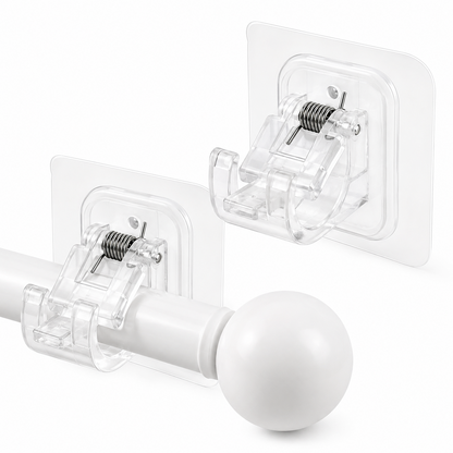 🏠EasyMount No-Drill Curtain Rod Brackets