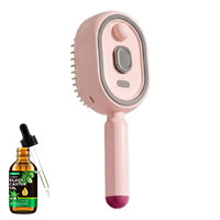 3-in-1 Electric Mist Detangling Brush for Frizz & Scalp Massage