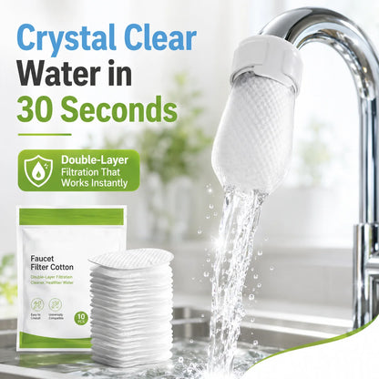 ⏰60%OFF⚡50K+ SOLD!💥Anti-Splash Kitchen Faucet Cotton Filter for Sediment & Rust Removal
