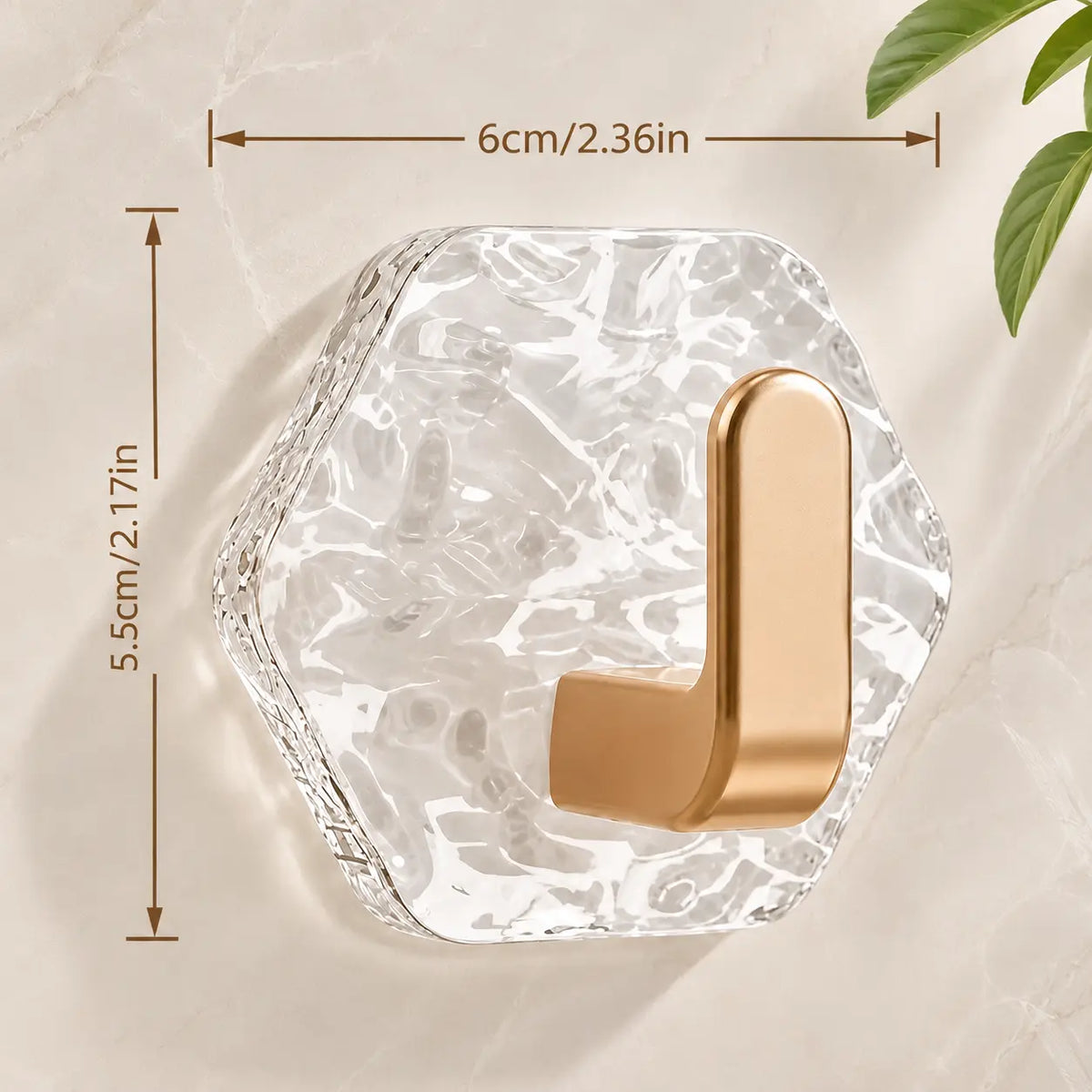 Heavy-Duty Hexagonal Ripple Adhesive Hooks – Waterproof Wall Organizers for Kitchen & Bathroom