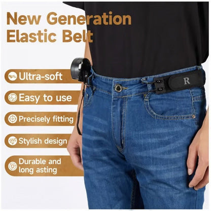 🔥No-Buckle Soft Adjustable Side Tactical Belt Belt for Men & Women