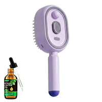 3-in-1 Electric Mist Detangling Brush for Frizz & Scalp Massage