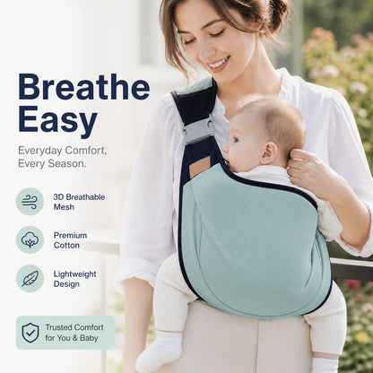 4-in-1 Breathable Baby Carrier – 0-36 Months, Front/Back/Facing In/Out – Hands-Free Comfort for Parent & Baby! ✨