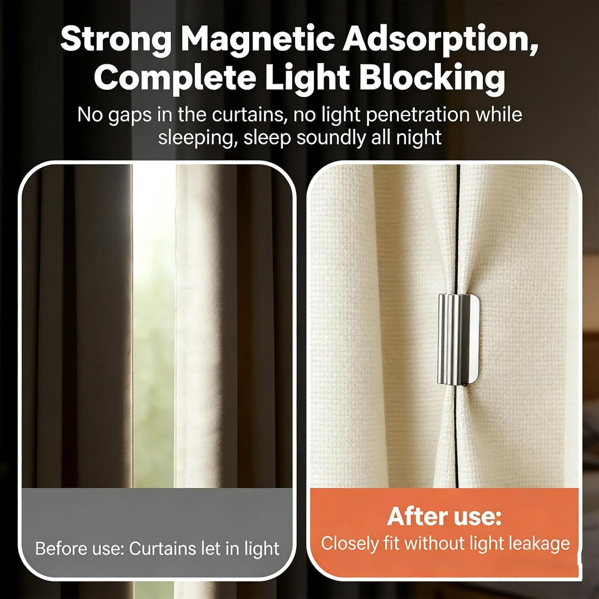 Magnetic Blackout Curtain Clips