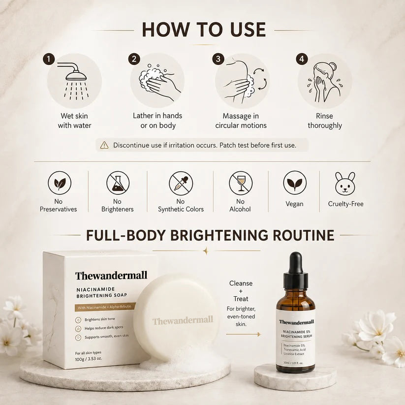 💆‍♀️Niacinamide Skin Brightening Soap melasma dark spots freckle