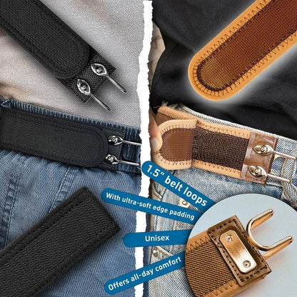 🔥No-Buckle Soft Adjustable Side Tactical Belt Belt for Men & Women