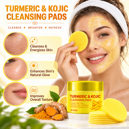 Turmeric Kojic Acid Facial Cleansing Skincare Pads