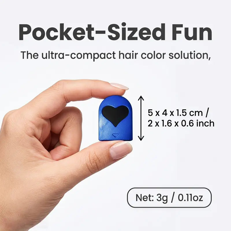 Pocket-sized temporary hair chalk dimensions