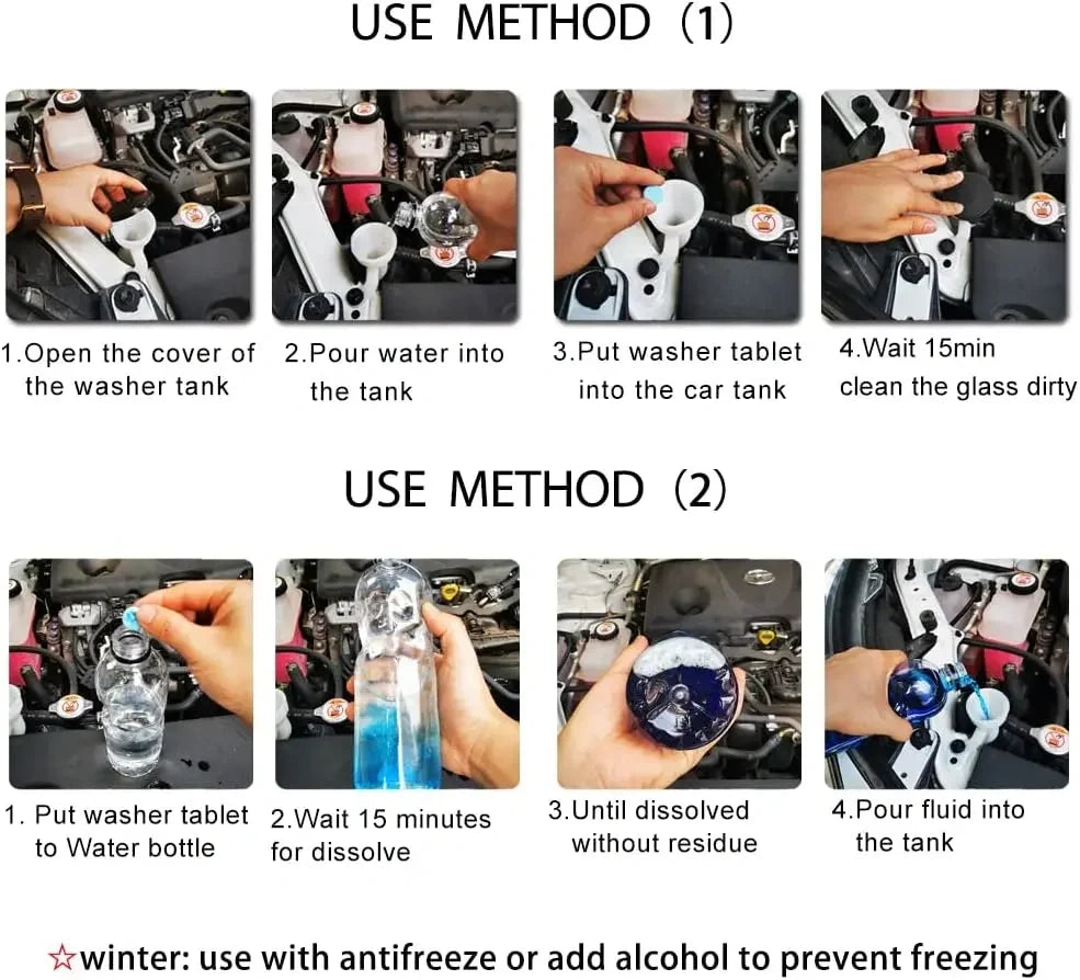 Car Windshield Washer Fluid concentrate Tablets