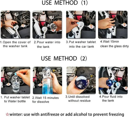 Car Windshield Washer Fluid concentrate Tablets