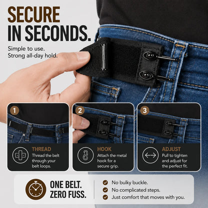 🔥No-Buckle Soft Adjustable Side Tactical Belt Belt for Men & Women