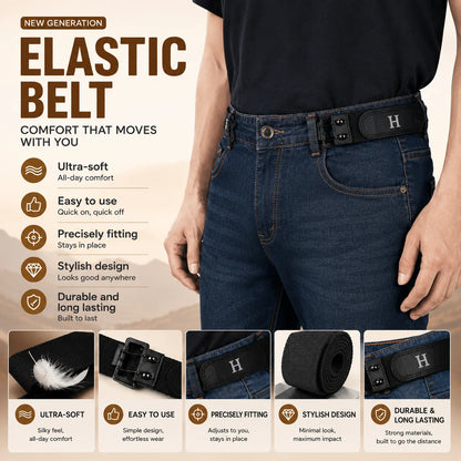 🔥No-Buckle Soft Adjustable Side Tactical Belt Belt for Men & Women