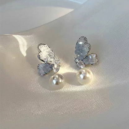 Elegant butterfly clip earrings for women