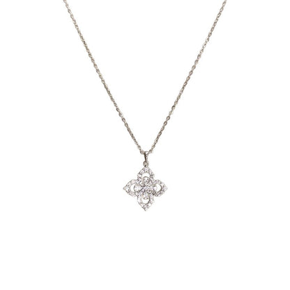 Hollow out four-leaf clover necklace