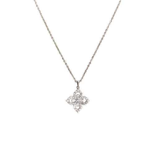 Hollow out four-leaf clover necklace