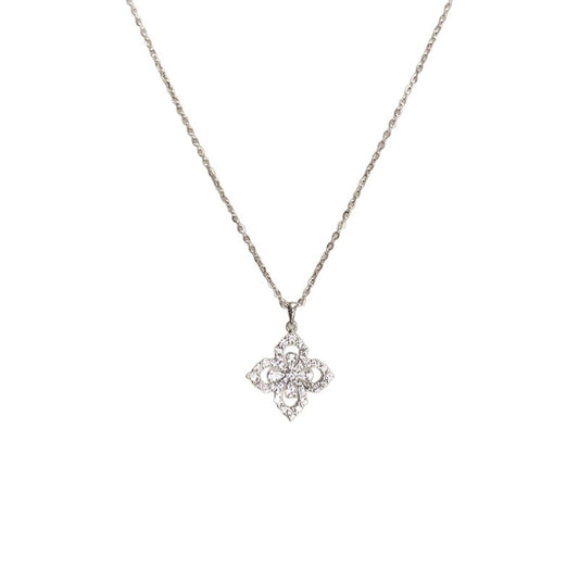 Hollow out four-leaf clover necklace