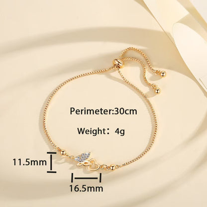 Diamond-encrusted butterfly bracelet