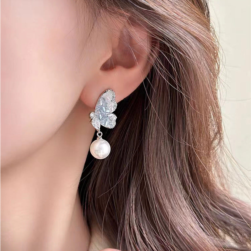 Elegant butterfly clip earrings for women