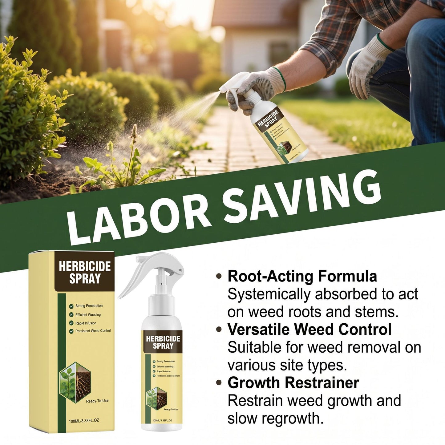 🔥Hot Sale 50% OFF 🎁 - Fast-Acting Natural Weed & Grass Killer Spray