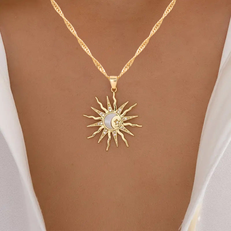 Sun pendant necklace