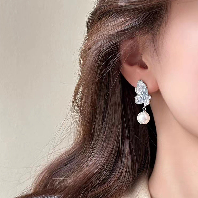 Elegant butterfly clip earrings for women