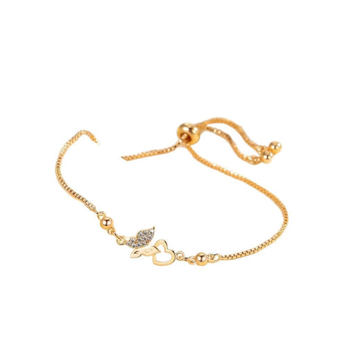 Diamond-encrusted butterfly bracelet