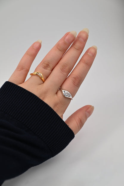 Two Tone Double Ring Set
