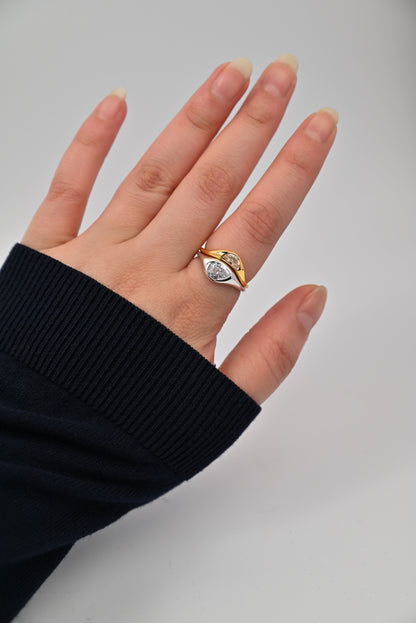 Two Tone Double Ring Set