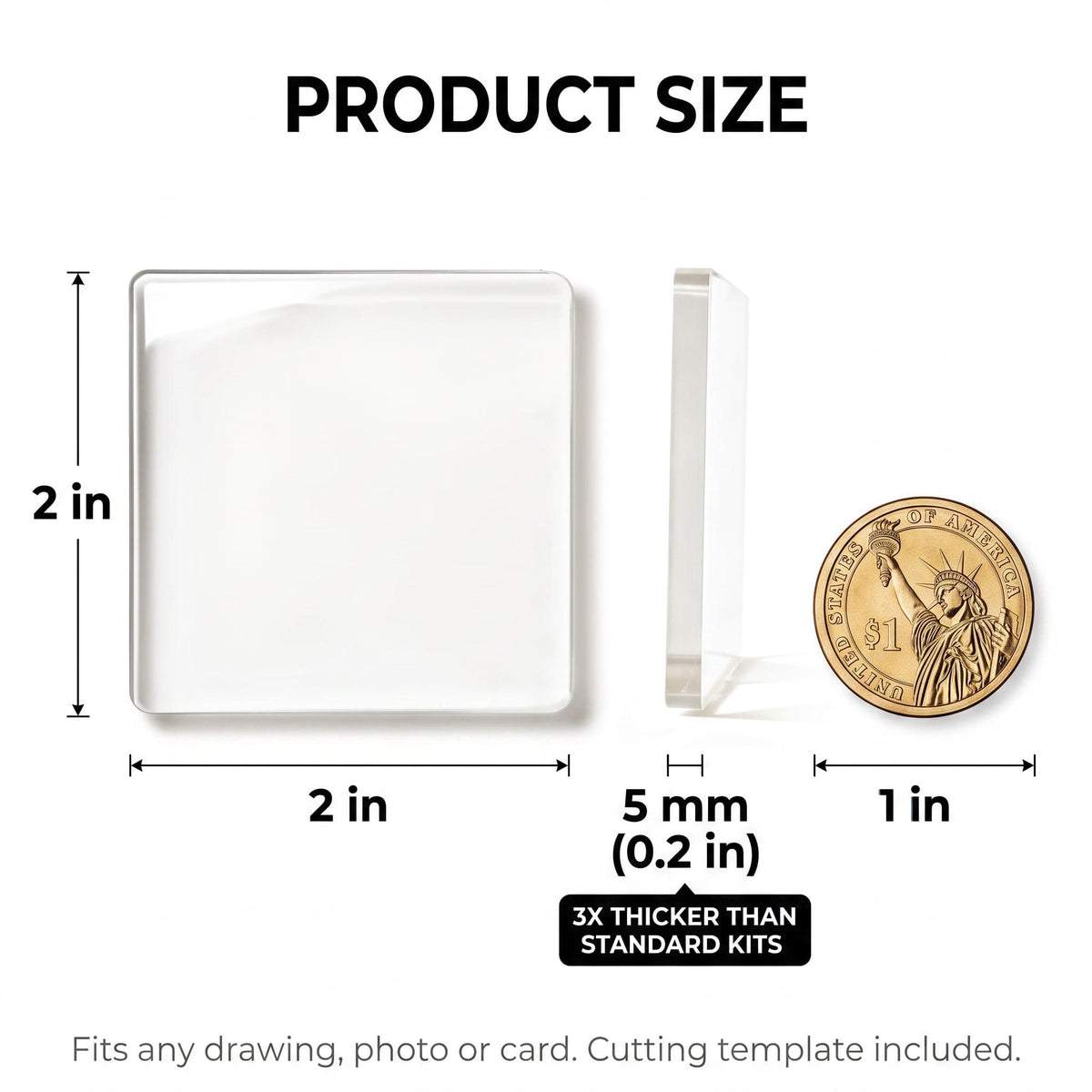 🖼️Magnetic Photo Frames 2"x2" Clear Acrylic DIY Fridge Magnets with Adhesive Backing
