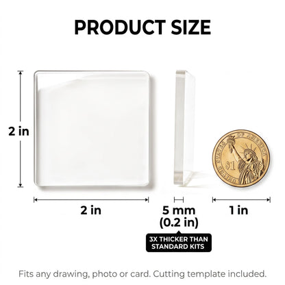 🖼️Magnetic Photo Frames 2"x2" Clear Acrylic DIY Fridge Magnets with Adhesive Backing