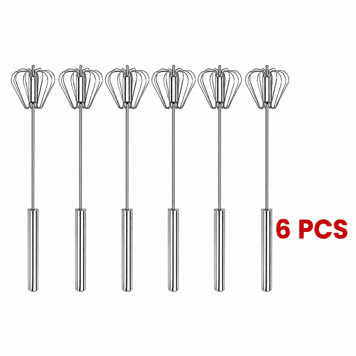 🔥Semi-Automatic Stainless Steel Rotary Whisk – Hand-Push Food-Grade Egg Beater