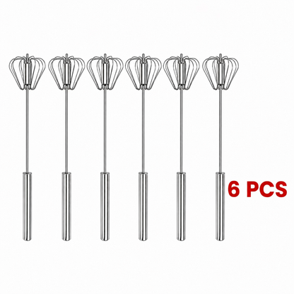 🔥Semi-Automatic Stainless Steel Rotary Whisk – Hand-Push Food-Grade Egg Beater