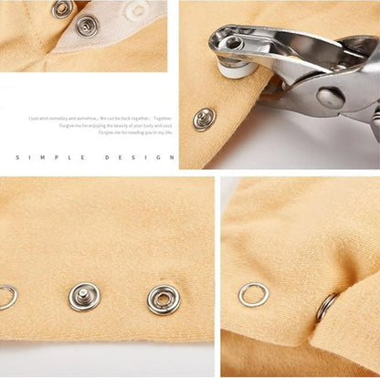 🎁Invisible Colored Metal Buckle Kit with 100pcs & Manual Pressure Pliers Claw Snap Fabric Fastener Instant Tool for Handicraft Clothing