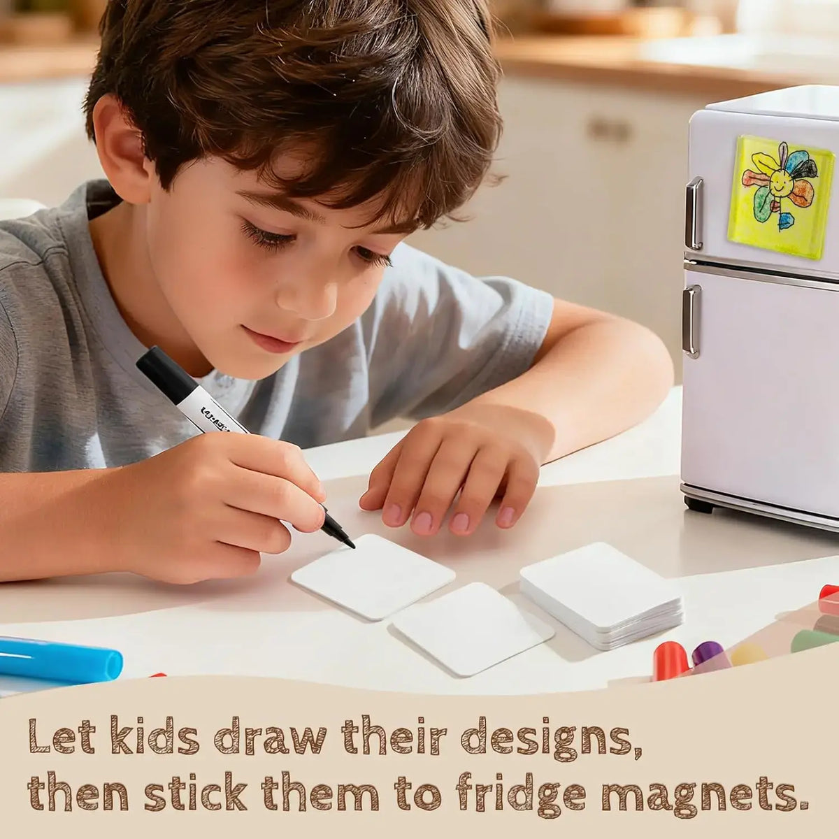 🖼️Magnetic Photo Frames 2"x2" Clear Acrylic DIY Fridge Magnets with Adhesive Backing