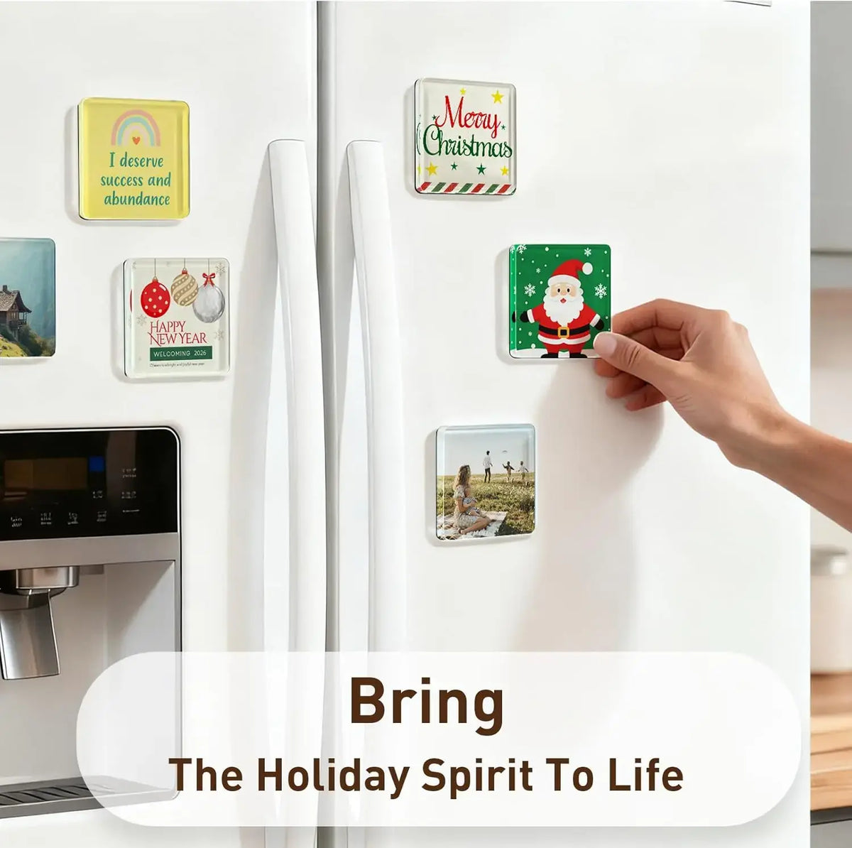 🖼️Magnetic Photo Frames 2"x2" Clear Acrylic DIY Fridge Magnets with Adhesive Backing