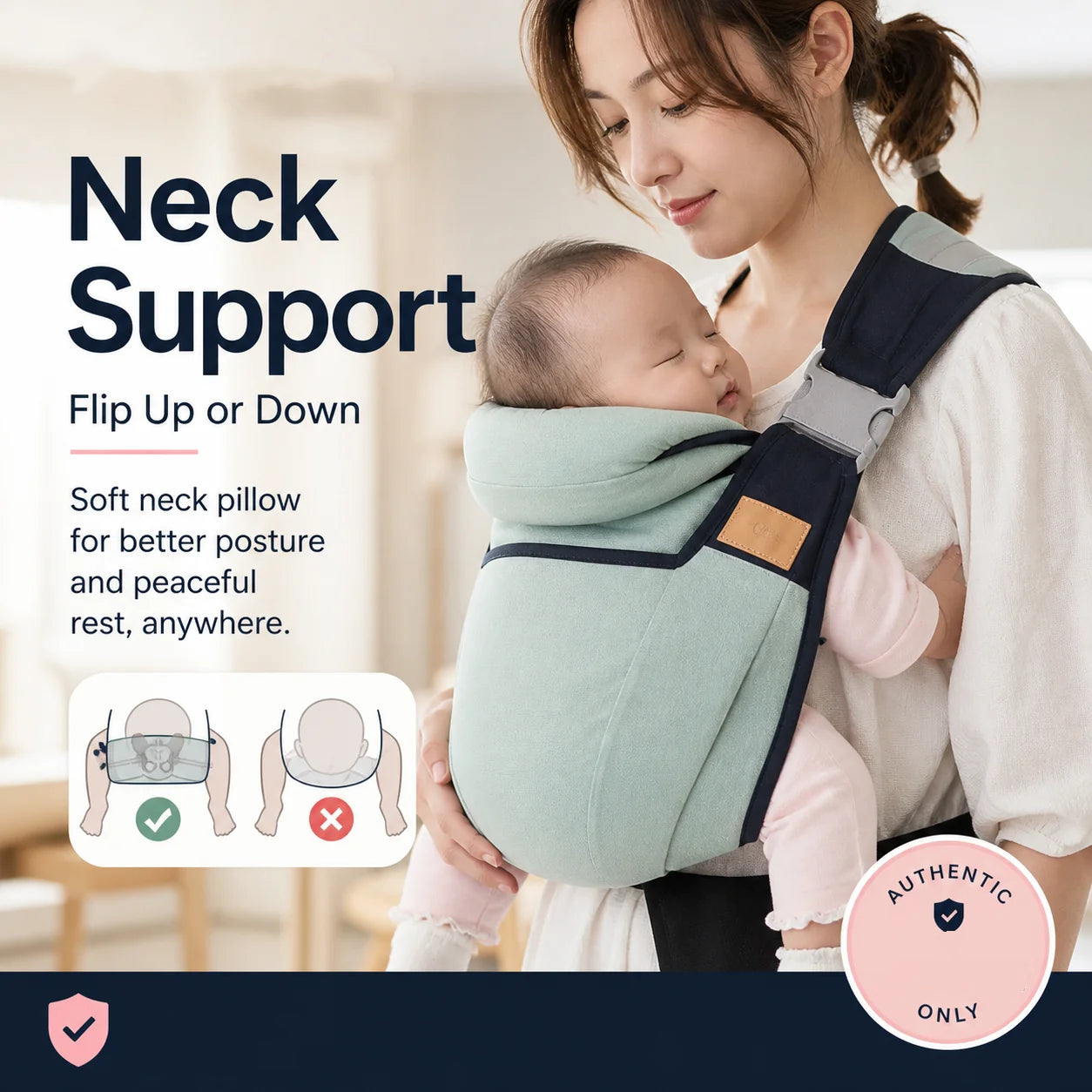 4-in-1 Breathable Baby Carrier – 0-36 Months, Front/Back/Facing In/Out – Hands-Free Comfort for Parent & Baby! ✨